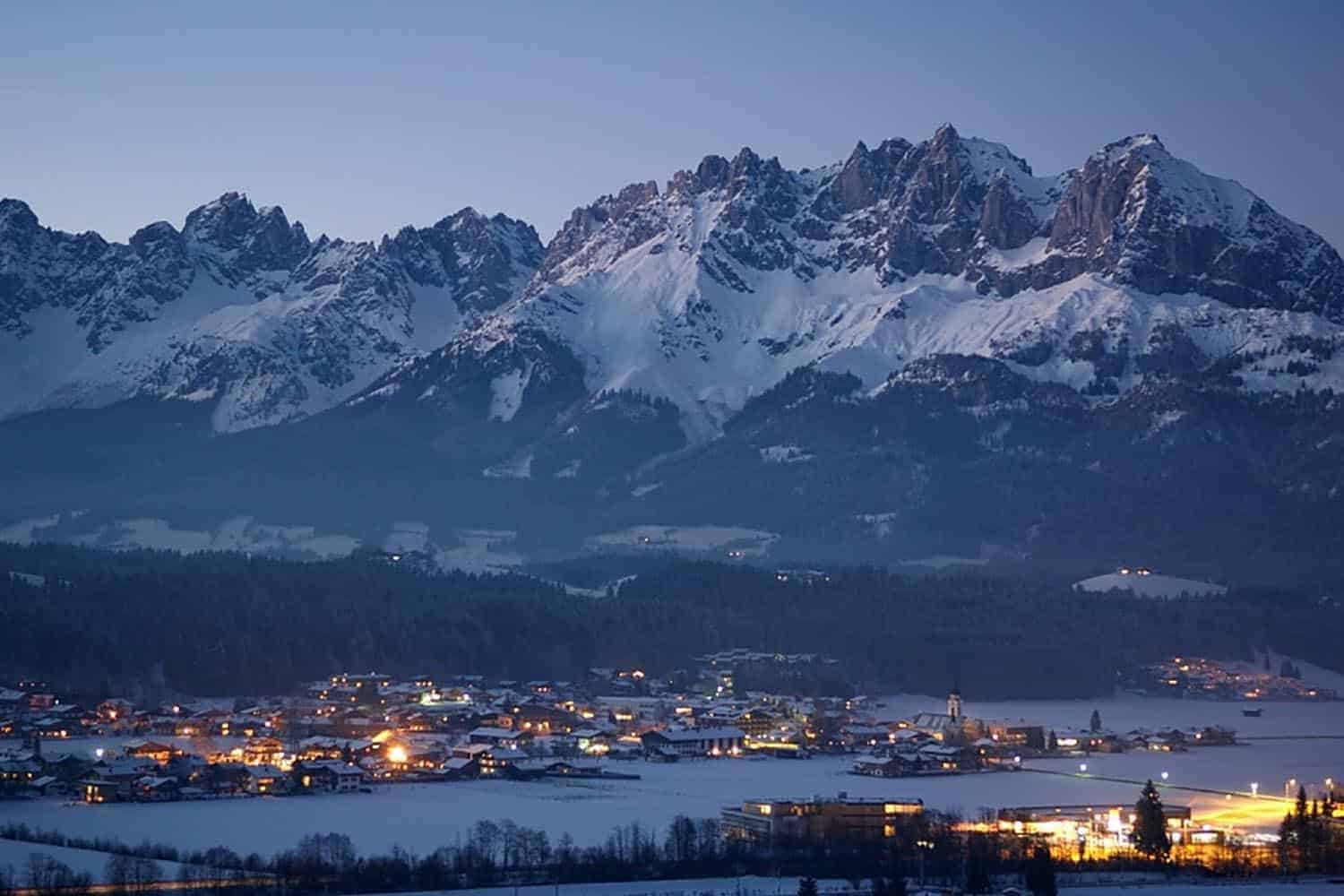 Oberndorf in Tirol im Winter